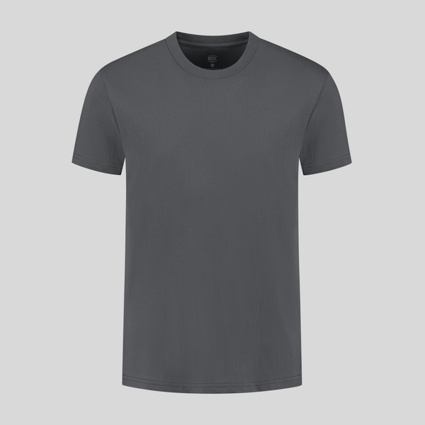 Dunkelgraues T-Shirt mit Rundhal