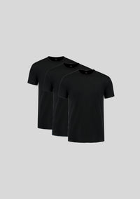 Schwarz Rundhals 3er-Pack