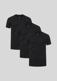 Schwarz Rundhals 3er-Pack