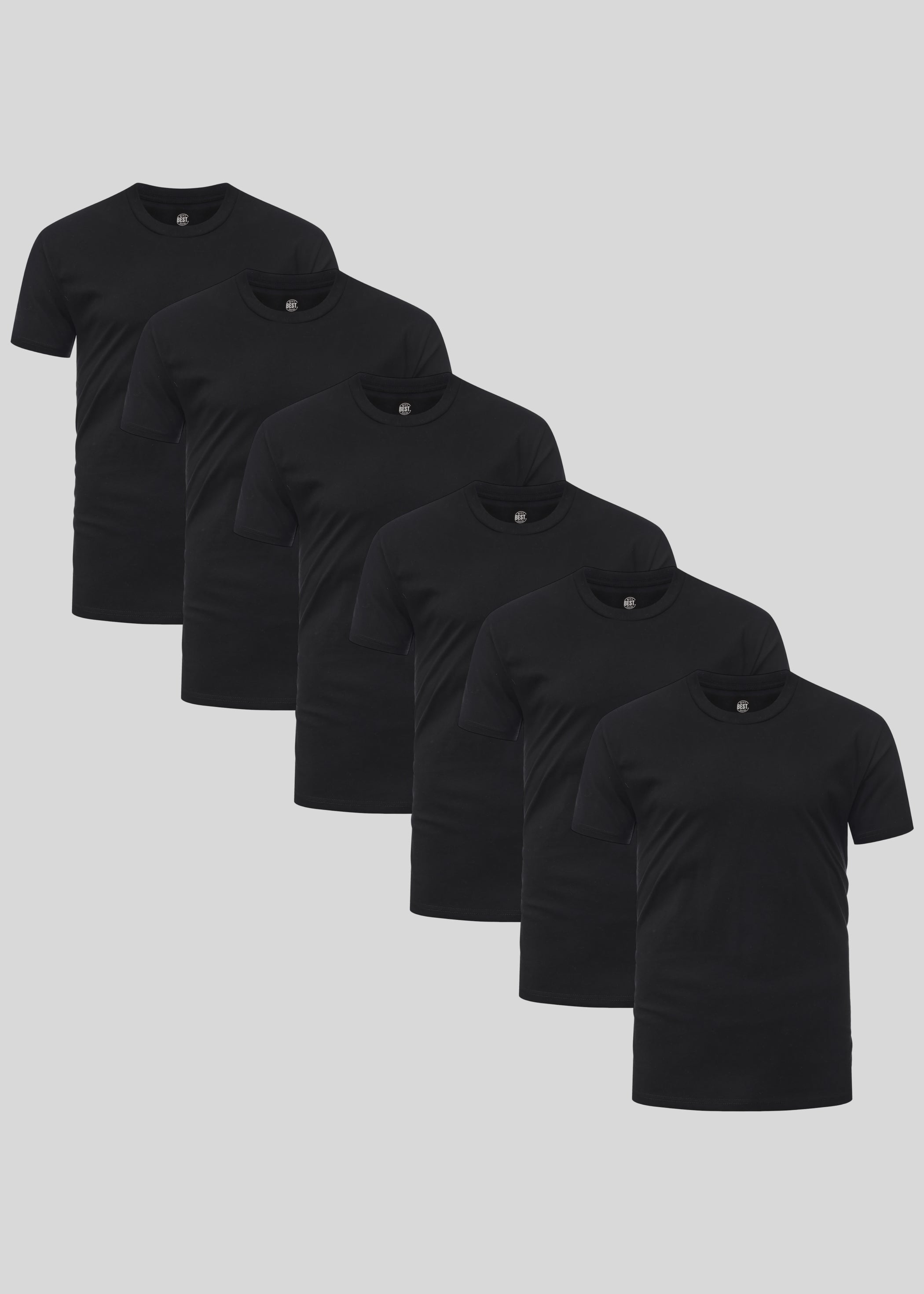 Schwarz Rundhals 6er-Pack