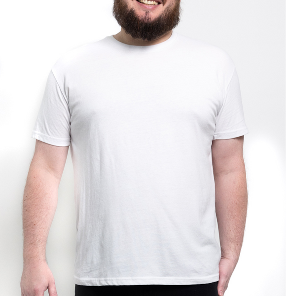 Weißes T-Shirt mit Rundhals