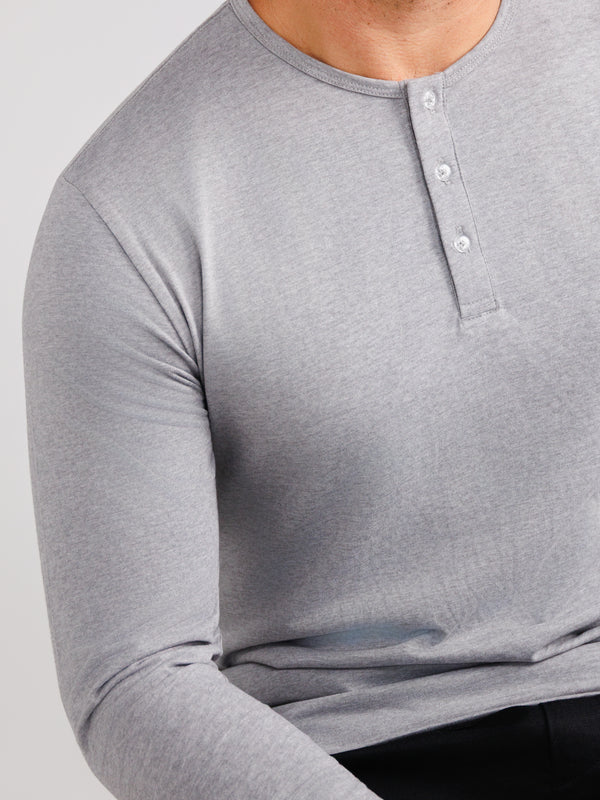 Melange Grau Henley