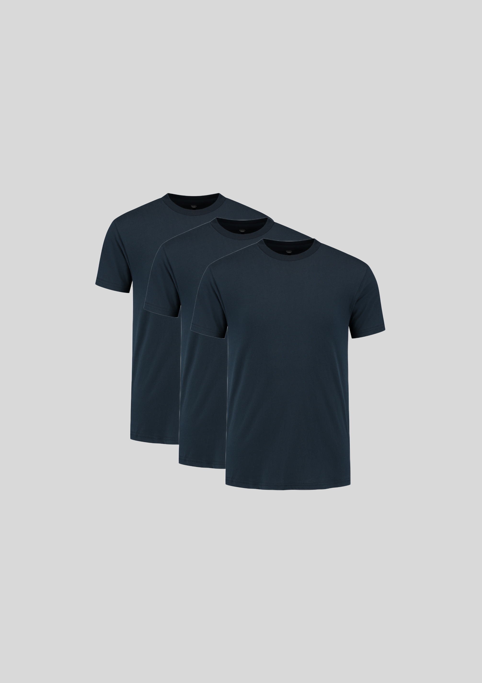 Marineblaues Rundhals 3er-Pack