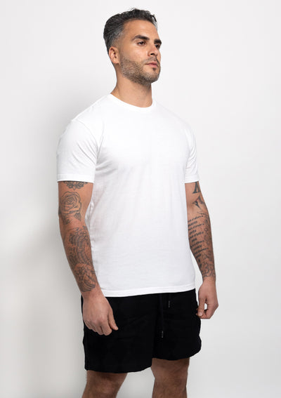 Weiß Rundhals 3er-Pack