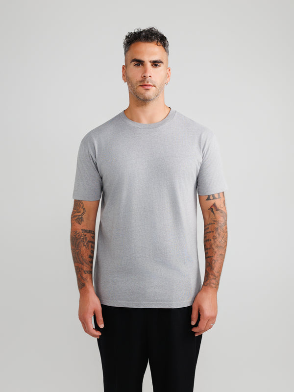 Melange Gray Crew Neck