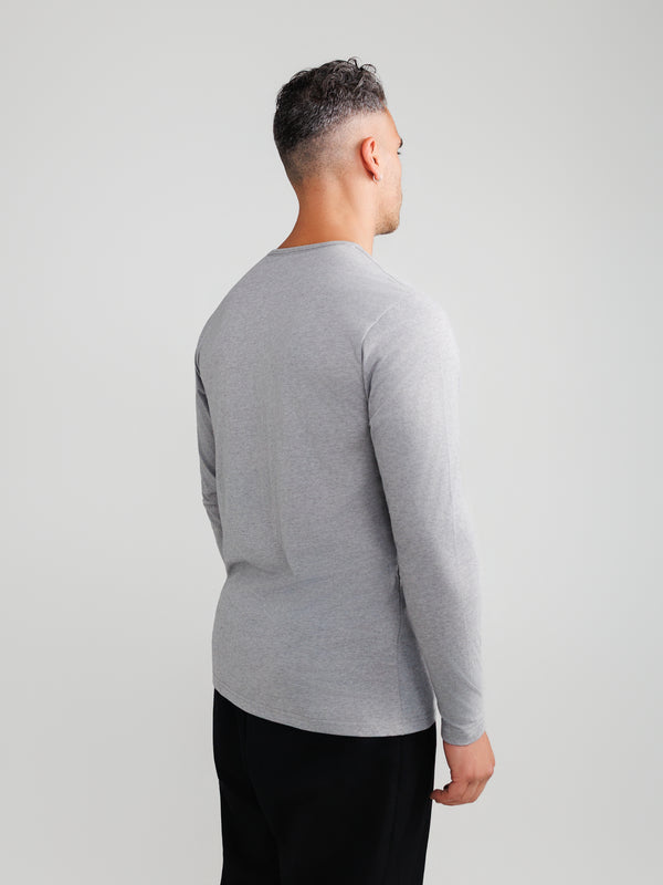 Melange Grau Henley