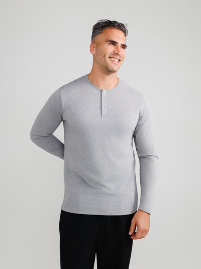 Melange Gray Henley