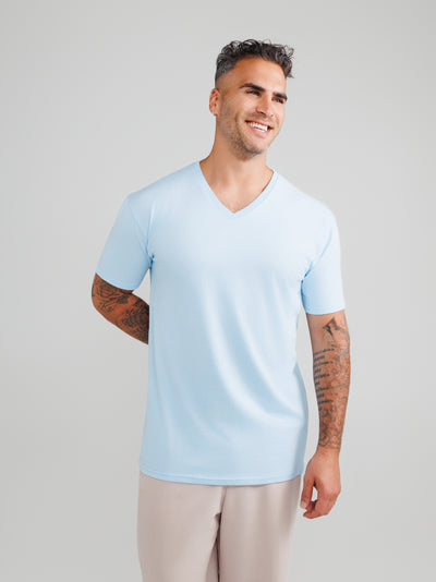 Baby Blue V-Neck T-Shirt
