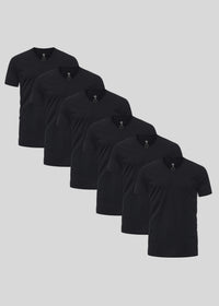 Schwarzes V-Ausschnitt 6er-Pack