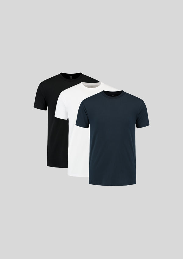 Das Basis 3er-Pack Rundhals