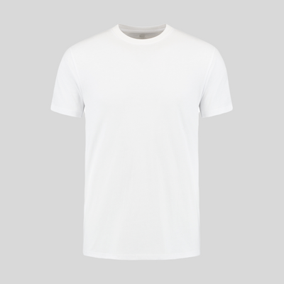 Weißes T-Shirt mit Rundhals