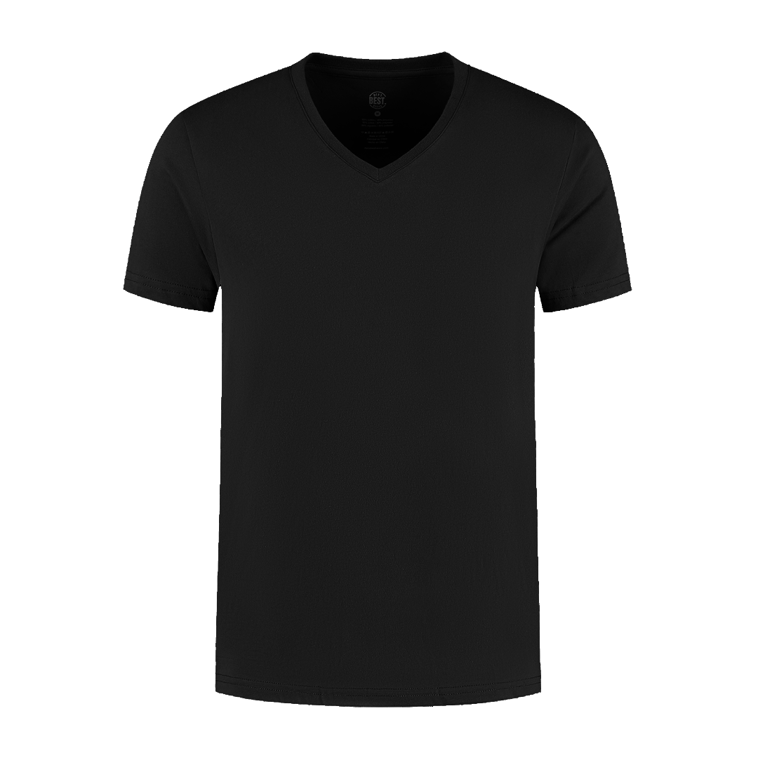 Black V-neck T-shirt