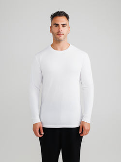 Weißes Langarmshirt