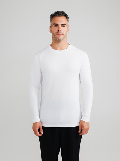 Weißes Langarmshirt 3er-Pack
