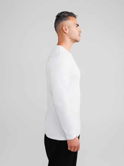 Weißes Langarmshirt 3er-Pack