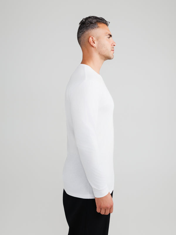 Weißes Langarmshirt 3er-Pack