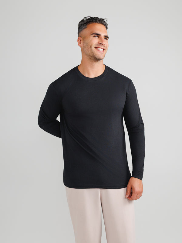 Schwarzes Langarmshirt