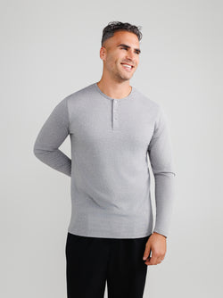 Melange Grau Henley